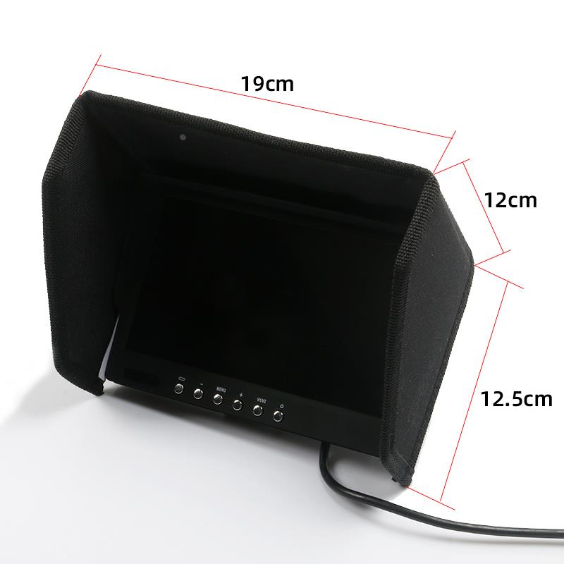 遥控飞机模型配件 7寸遮光罩显示器方形通用尼龙布料一体机监视器 - 图0