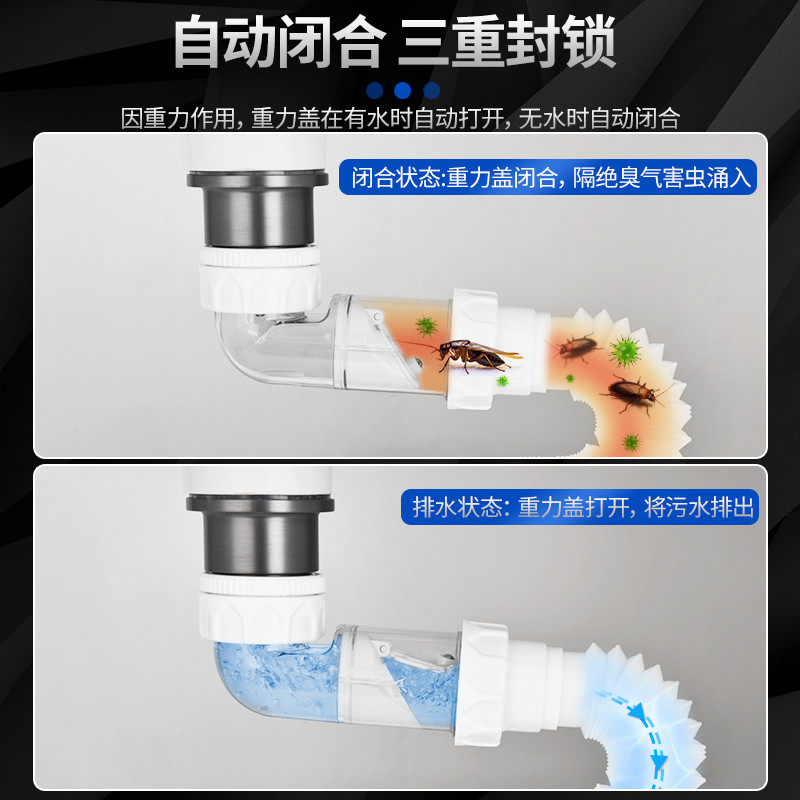 ll洗脸盆下水器面盆台盆全铜漏水塞洗手台弹跳按压式墙排防臭枪灰,淘宝优惠券,粉丝福利购,淘宝优惠卷