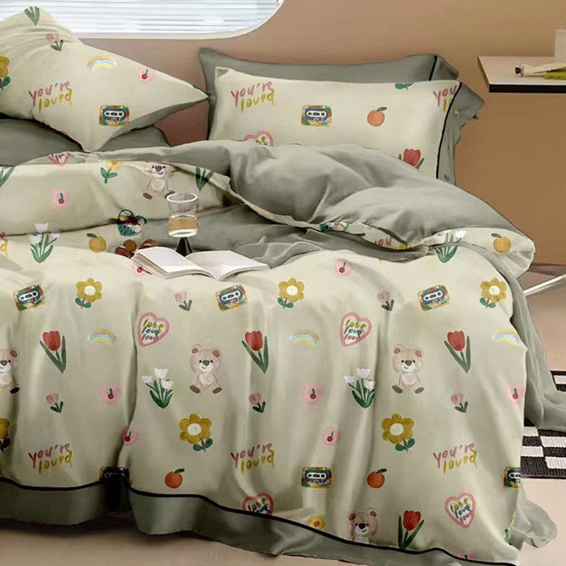 2024春夏面料新款兰精天丝数码印花床上用品面料莱赛尔天丝布料,淘宝优惠券,粉丝福利购,淘宝优惠卷