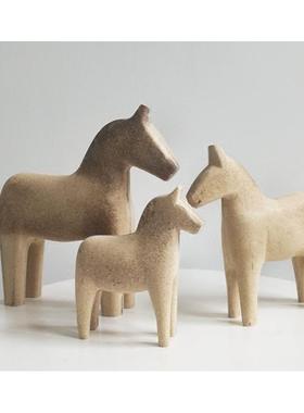 瑞典达拉木马 木质马摆件 毛坯白胚粗坯diy涂色绘画素材材料料 家