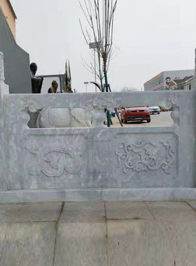 石栏杆石雕栏板景区公园扶手栏杆河道寺院石材栏杆汉白玉石栏板