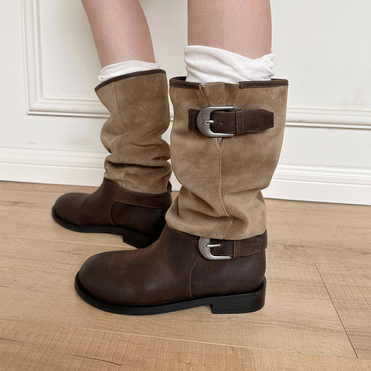 ботинки unfolio в кочевом стиле с ворсом