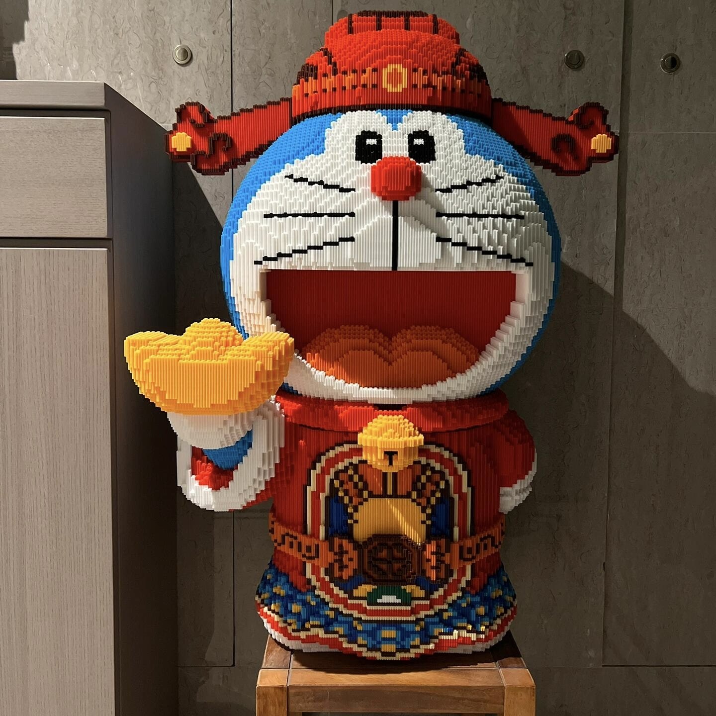 巨大财神哆啦A梦国潮积木玩具拼装拼图儿童男孩女孩生日礼物摆件,淘宝优惠券,粉丝福利购,淘宝优惠卷