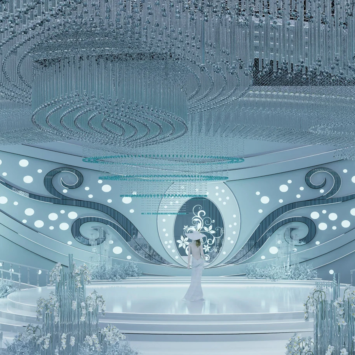 定制婚宴厅水晶珠帘吊灯梦幻婚礼堂浪漫艺术灯饰酒店大型装饰灯具,淘宝优惠券,粉丝福利购,淘宝优惠卷