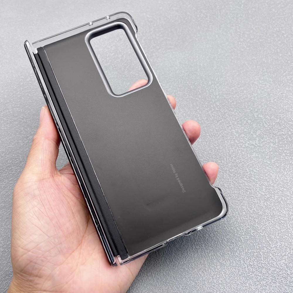 SHUIFUNG适用荣耀magicVs2手机壳新款折叠屏V2至臻版素皮支架保护壳中轴外壳前框式全包男士商务超薄防摔保护 - 图2