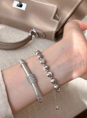 纯银真金电镀猫眼珠手链轻奢手环