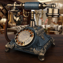 American Antique Telephone Seat Machine Au Style Retro Home Office Phone Fashion Creative Rotary Wireless Card