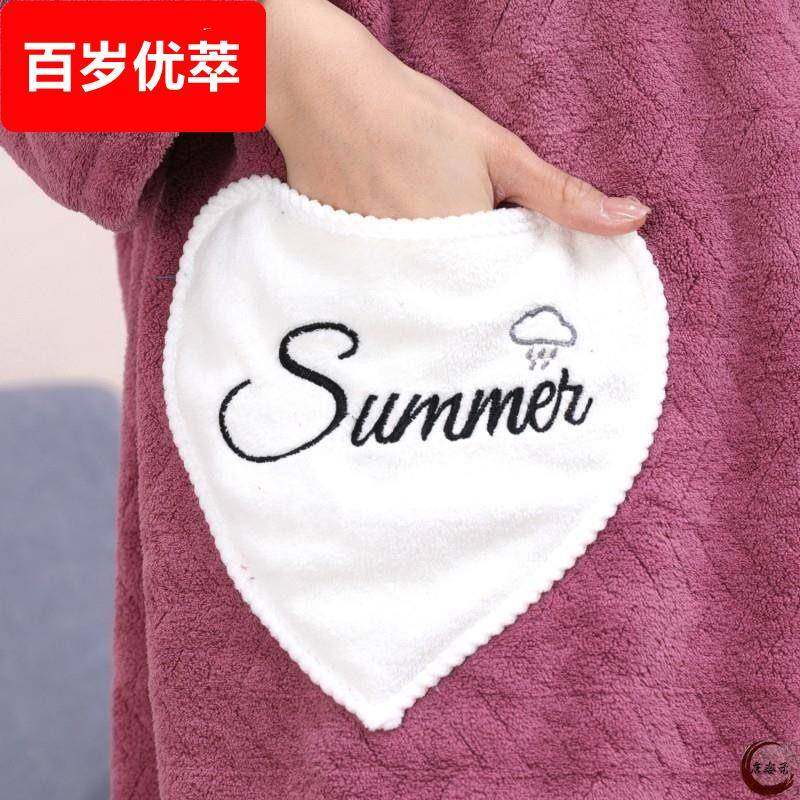 浴巾浴袍女可穿式秋冬季大码可裹长袖睡袍比全棉吸水速干2025新款,淘宝优惠券,粉丝福利购,淘宝优惠卷