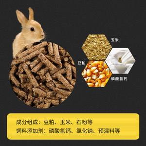 华畜兔粮兔饲料20斤幼兔宠物兔粮兔子颗粒饲料干草荷兰猪豚鼠粮