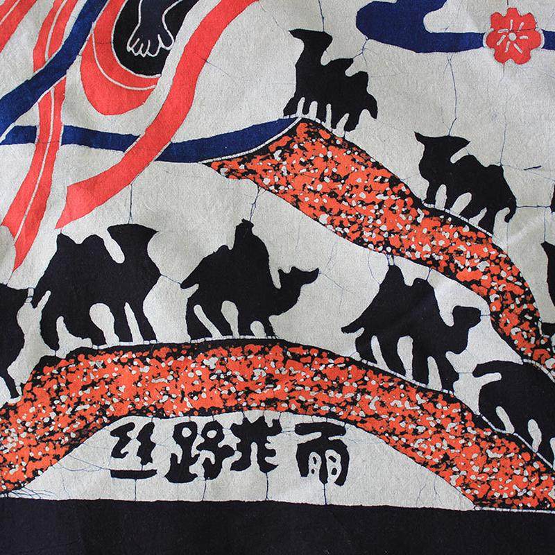 布艺手工蜡染画横款丝路花雨中国特色礼品餐厅酒吧客栈装饰棉布画,淘宝优惠券,粉丝福利购,淘宝优惠卷