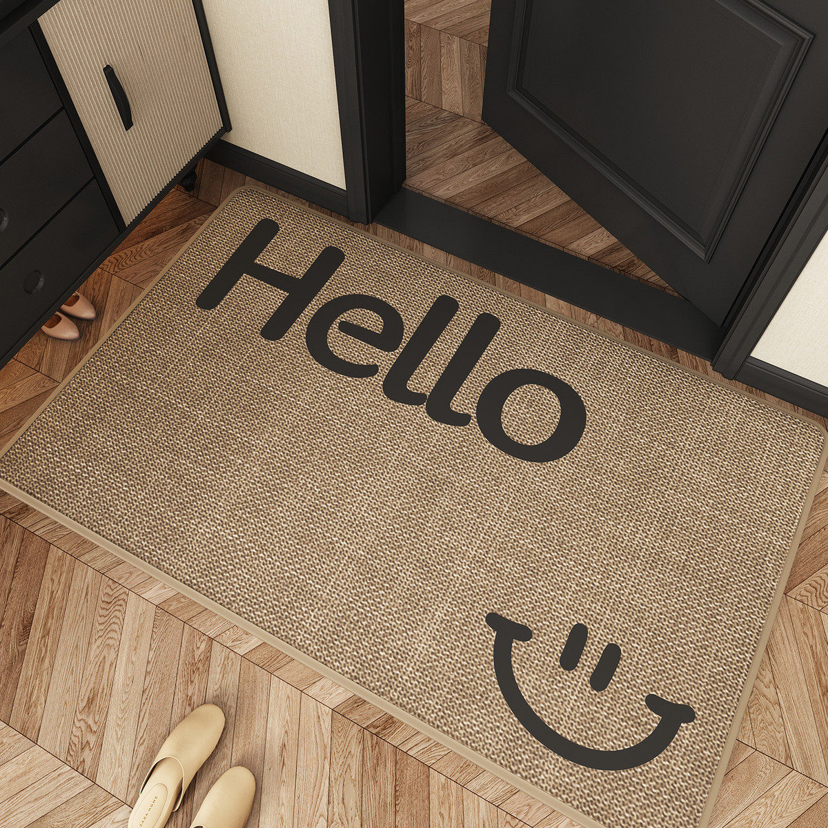 高级入户门地垫室外门垫门口地毯玄关门外脚垫亚麻耐脏蹭脚垫定制,淘宝优惠券,粉丝福利购,淘宝优惠卷