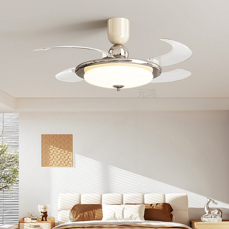 奶油风卧室风扇吊灯2025新款高级感隐形客厅餐厅房间儿童房风扇灯,淘宝优惠券,粉丝福利购,淘宝优惠卷