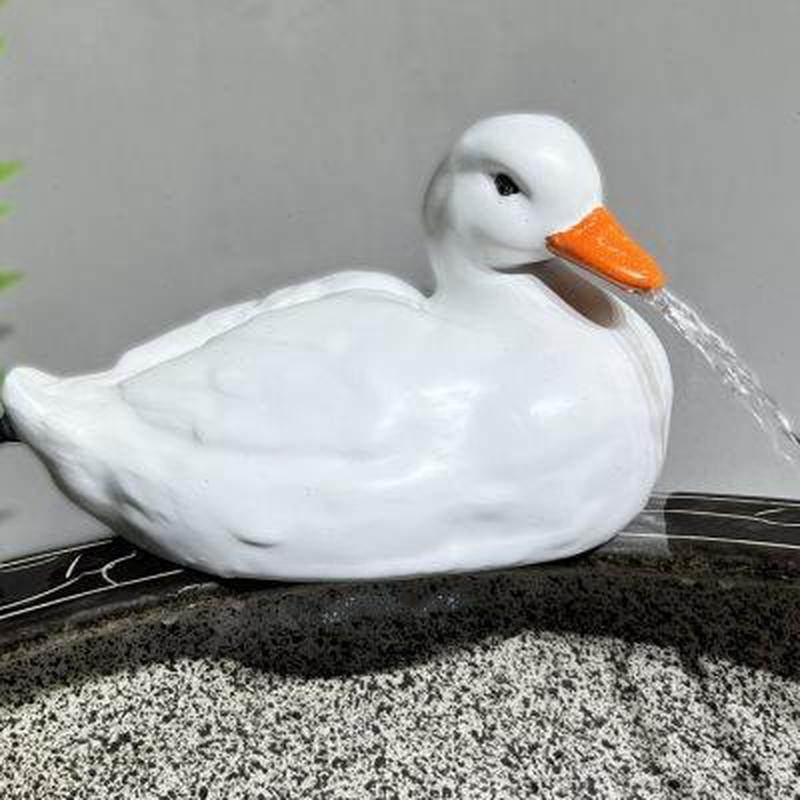古法养鱼鱼缸水缸陶瓷鸭子景观流水罐流水摆件循环水过滤材料容器,淘宝优惠券,粉丝福利购,淘宝优惠卷