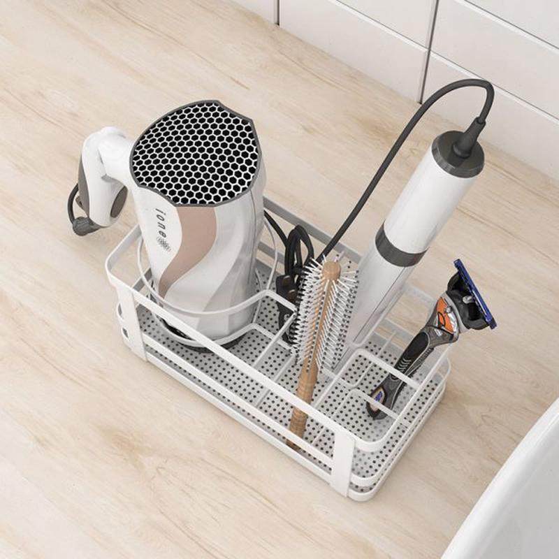 风筒牙刷桌面神器吹风机置物架免打孔一体式电放分类洗漱台收纳架,淘宝优惠券,粉丝福利购,淘宝优惠卷