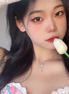 丘比特之心项链女纯银轻奢小众2024年新款会动爱心吊坠夏生日礼物