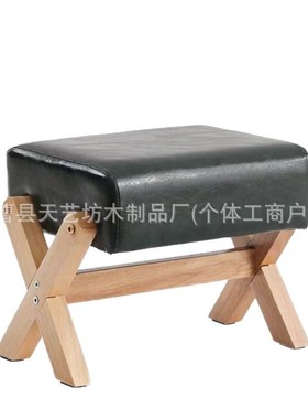 新款中式放家用门口玄关换鞋凳子矮凳办公室脚托午睡实木脚凳子