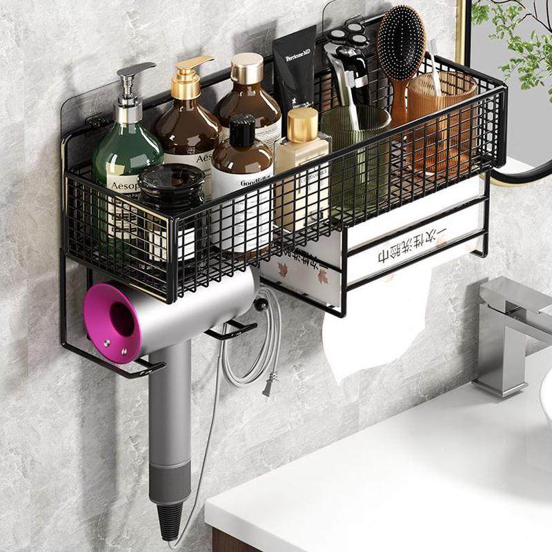 浴室收纳吹风机免打孔卫生间挂架置物架架子架懒人支架电吹风风筒,淘宝优惠券,粉丝福利购,淘宝优惠卷