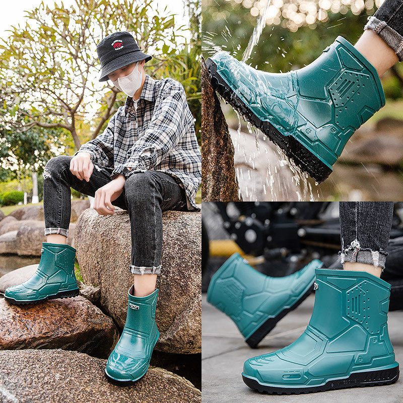 短筒雨鞋男女款厚底防滑耐磨雨靴胶鞋厨房工地劳保工作平底水鞋,淘宝优惠券,粉丝福利购,淘宝优惠卷
