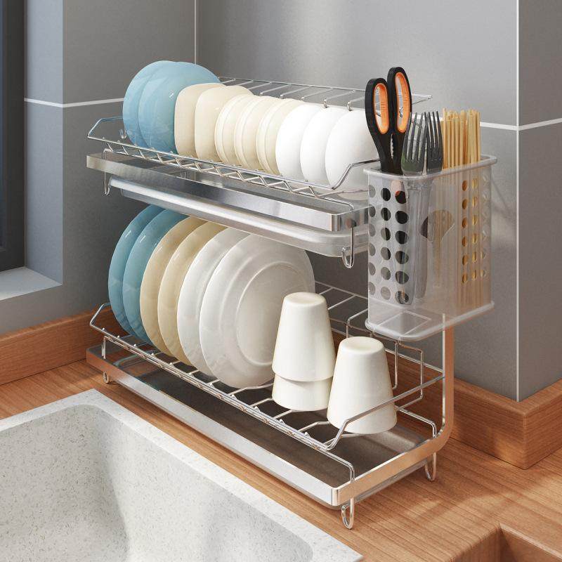 碗架沥水架304不锈钢窄边款小型 厨房置物架放碗筷碗盘碗碟收纳架,淘宝优惠券,粉丝福利购,淘宝优惠卷