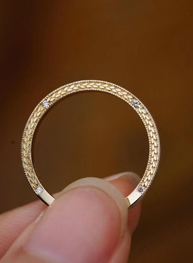 情侣款对戒纯银一对男女款轻奢设计小众麦穗戒指生日礼物送男女友