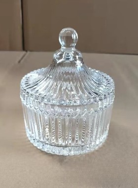 净宅粗盐专用容器蒙古包玻璃器皿净宅御守盐消磁碎石收纳专用容器