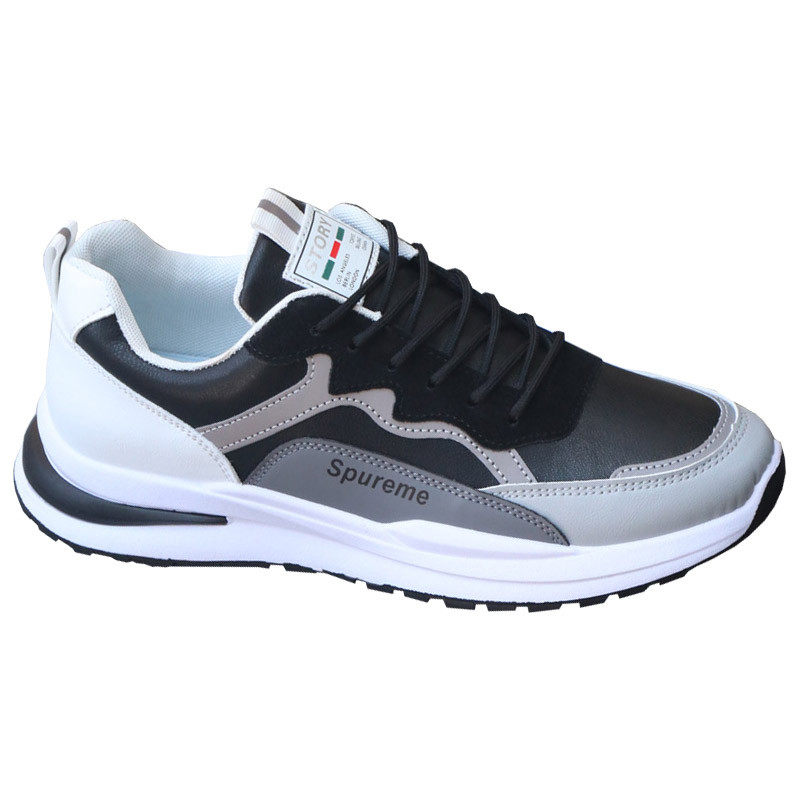 男春季新款皮面防水运动鞋潮流百搭休闲老爹鞋软底防滑跑步鞋,淘宝优惠券,粉丝福利购,淘宝优惠卷