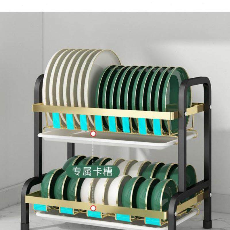 碳钢碗架沥水架晾放碗筷碗碟碗盘用品收纳盒厨房置物架3层,淘宝优惠券,粉丝福利购,淘宝优惠卷