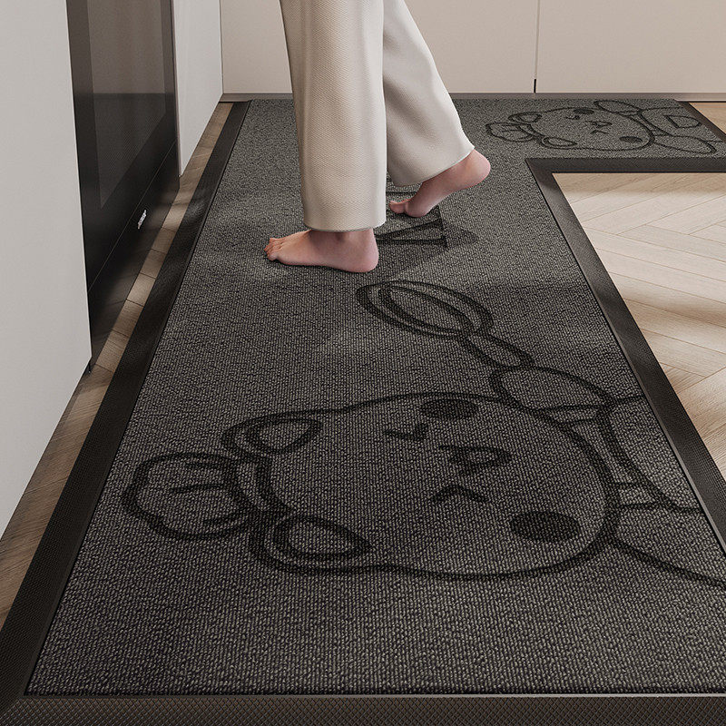 厨房专用地垫L型防摔高级感地毯美尼斯吸水防滑耐脏免洗灰色脚垫,淘宝优惠券,粉丝福利购,淘宝优惠卷