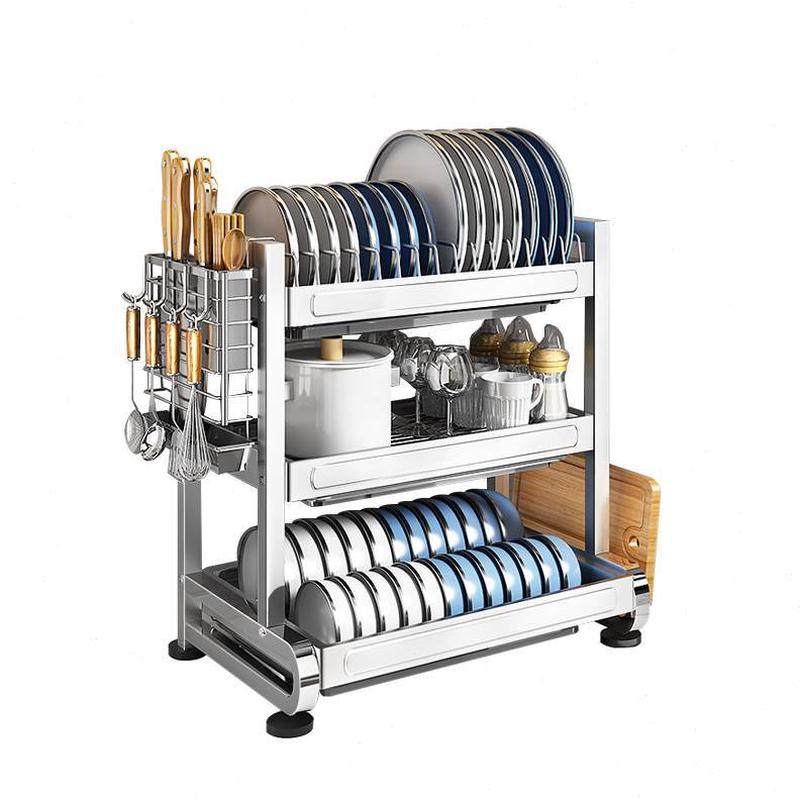 4盘放碗碗架家用碗碗碟收纳架30子不锈钢厨房置物架柜碗筷沥水架,淘宝优惠券,粉丝福利购,淘宝优惠卷