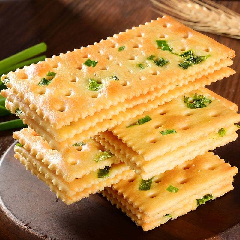 无蔗糖香葱苏打饼干早餐咸味饼干办公零食代餐点心批发包邮一整箱