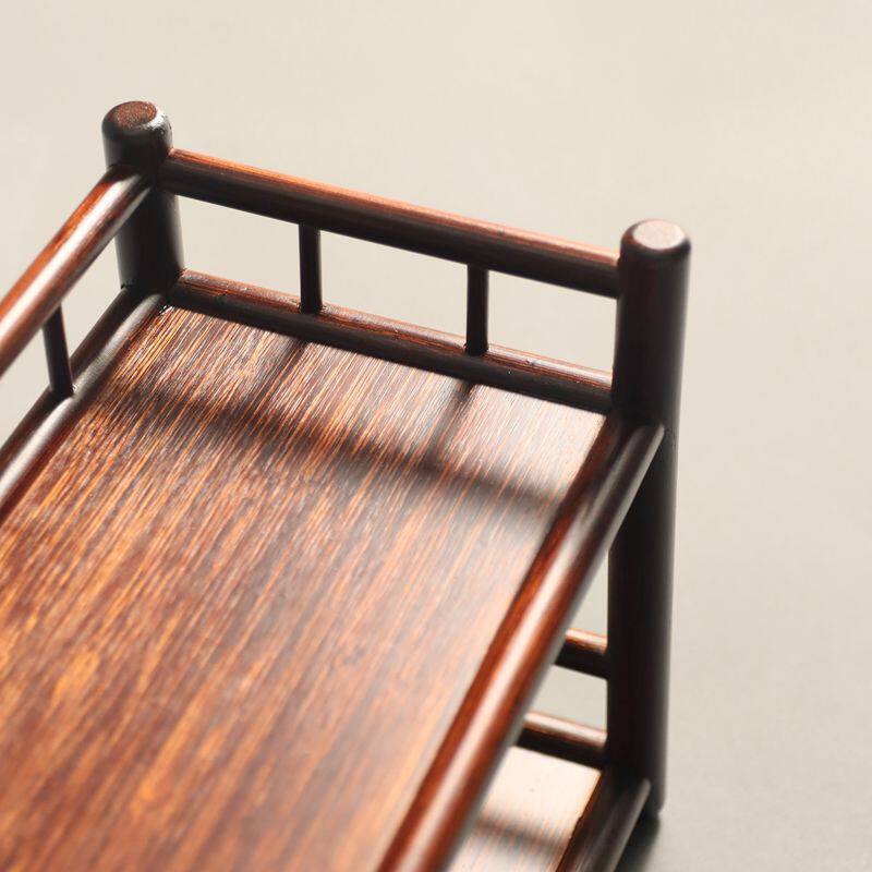 Nanzhu double-layer coffee table storage rack purple sand pot storage display table tea ceremony accessories desktop storage one piece hair