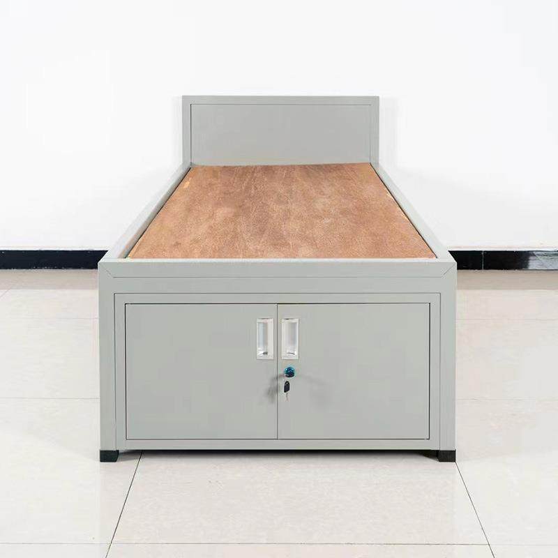 钢制单层床单人床铁艺床宿舍铁架床简约现代加厚钢床带储物柜,淘宝优惠券,粉丝福利购,淘宝优惠卷