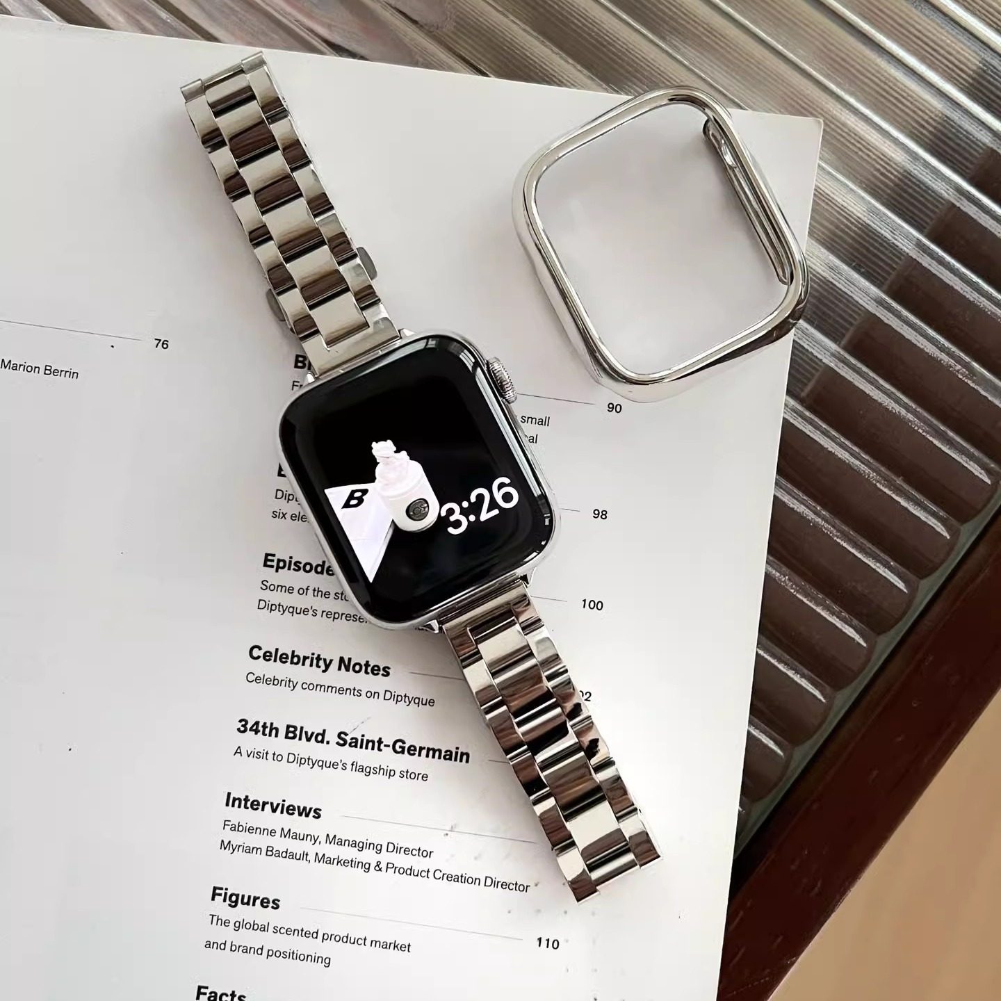 iwatch11苹果手表表带9不锈钢金属亮面链条适用Apple8se女s10腕带,淘宝优惠券,粉丝福利购,淘宝优惠卷