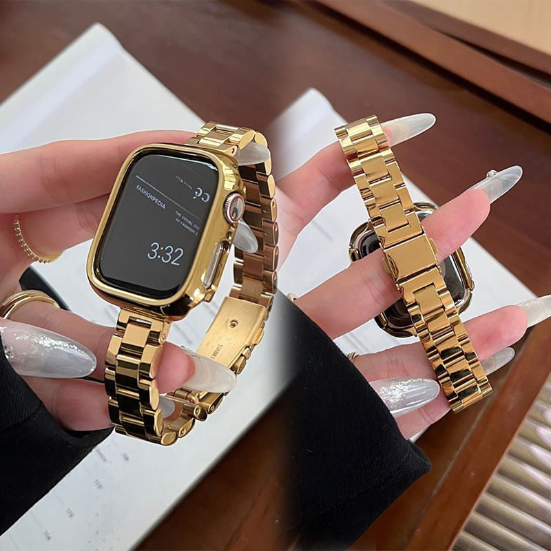 iwatch11苹果手表表带9不锈钢金属亮面链条适用Apple8se女s10腕带,淘宝优惠券,粉丝福利购,淘宝优惠卷