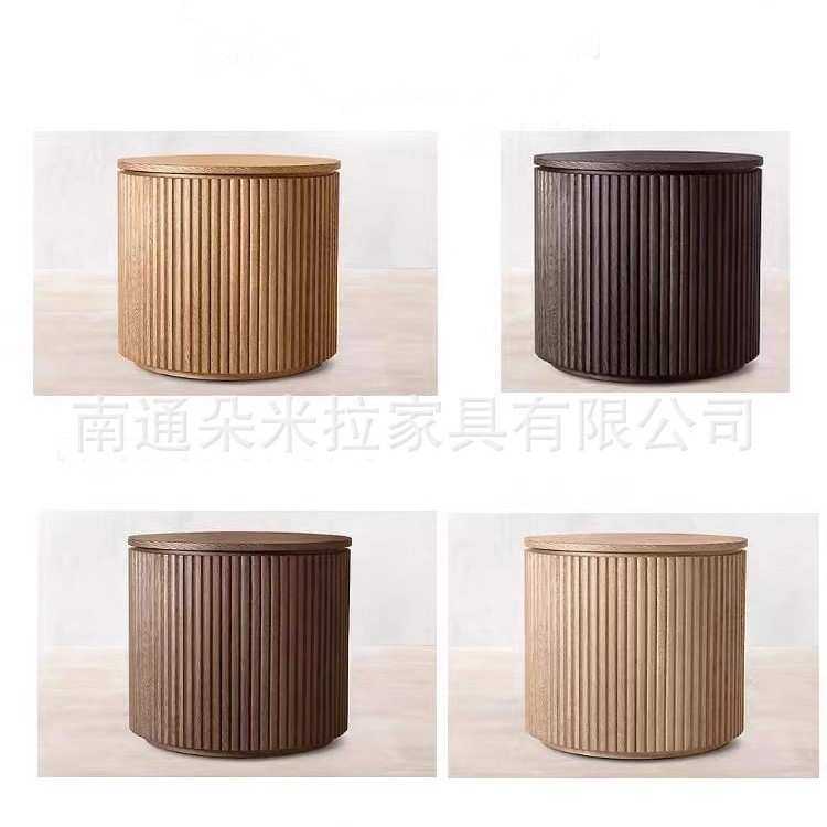 RH简约实木客厅圆形茶几现代酒店复古圆咖啡桌外贸出口工厂直销,淘宝优惠券,粉丝福利购,淘宝优惠卷