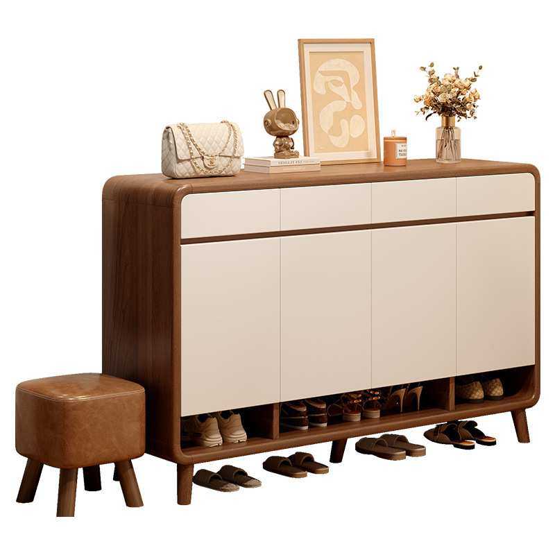 实木鞋柜家用门口新款2024爆款入户储物柜楼道室内玄关柜一体鞋架,淘宝优惠券,粉丝福利购,淘宝优惠卷