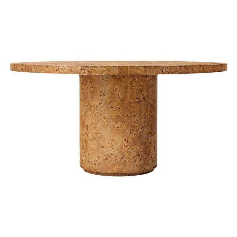 RH美式实木树瘤皮圆形餐桌现代简约原木餐桌北欧小户型实木饭桌,淘宝优惠券,粉丝福利购,淘宝优惠卷