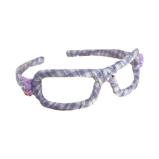 儿童牛仔眼镜框一体发箍高端2025新款女童洗脸压发发卡墨镜式头箍