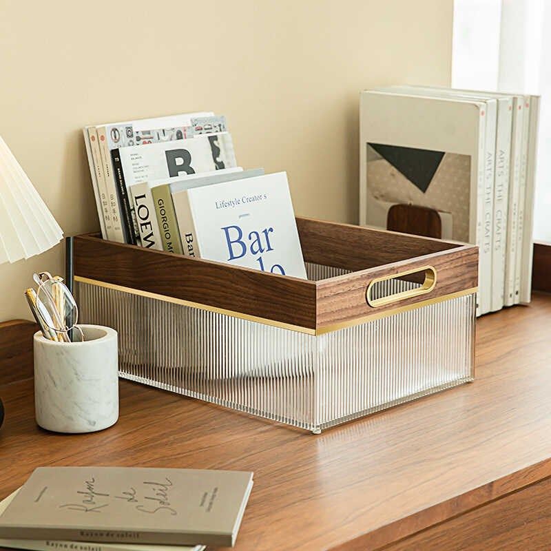 化妆刷收纳盒g防尘高级感梳妆台透明亚克力带盖桌面收纳盒轻奢礼,淘宝优惠券,粉丝福利购,淘宝优惠卷