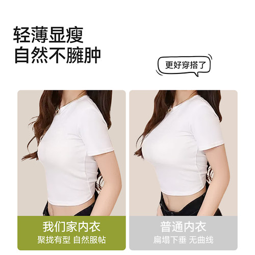 都市丽人内衣女大胸显小胸蕾丝兔耳杯聚拢承托防下垂侧收副乳文胸 - 图3