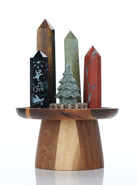 圣诞水晶套装/圣诞礼物/黑曜石/红碧玉/礼物/摆件/装饰摆件/送人