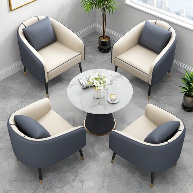 Reception sofa seating area Hotel leisure negotiation table and chair