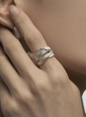 【七夕礼物】 月瓣戒指 原创设计925银戒