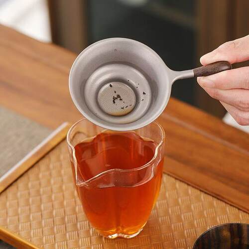 爆款千孔纯钛茶漏茶滤滤茶器茶漏超细茶叶滤网茶隔高档过滤网 - 图1