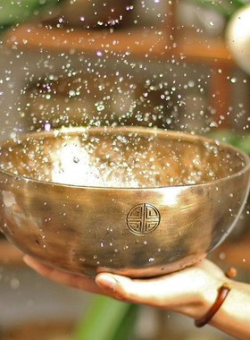 快速发货尼泊尔手工颂钵r音疗冥想瑜伽满月钵静心钵佛音钵铜磬钵