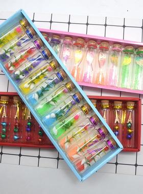 12只木塞小玻璃瓶创意礼品diy迷你玻璃许愿瓶夜光沙瓶幸运漂流瓶