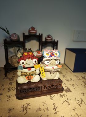 貔貅景德镇纯手工制作龙头醒狮貔貅组合招财神兽日常送礼乔迁送礼