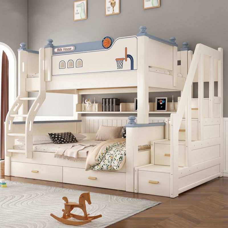 喜挚加粗实木子母床高低床双层床小户型两层床母子床儿童上下铺床,淘宝优惠券,粉丝福利购,淘宝优惠卷