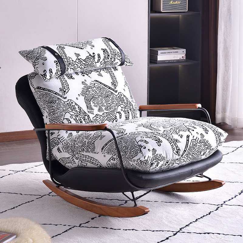客厅复古可摇可躺轻奢阳台家用成人摇摇椅极简侘寂风懒人休闲椅,淘宝优惠券,粉丝福利购,淘宝优惠卷
