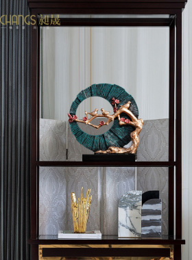 电视柜鹿摆件工艺开业礼品办公室创意隔断装饰品家居Y客厅玄关装